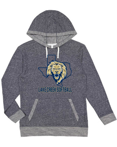 LAKE CREEK SOFTBALL TEXAS LION - Harborside Mélange French Terry Pullover OR Hoodie 6965/6775