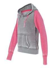 TEXAS TURN 2 - J. America - Women's Zen Fleece Raglan Hooded Pullover Sweatshirt - 8926