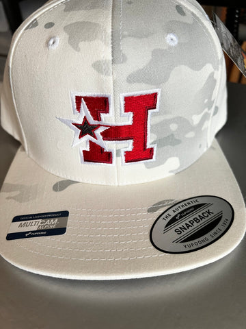 REDUCED PRICE $19 ($24)  HOTSHOTS YP CLASSIC FLAT BILL SNAP BACK - WHITE CAMO