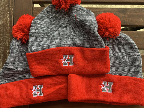 HOTSHOTS POM BEANIES EMBROIDERED -