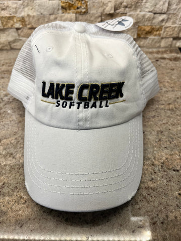 LAKE CREEK SOFTBALL  -3D Embroidery LADIES Vintage Unstructured Trucker Cap -
