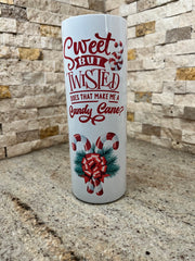 Skinny Tumbler - Sweet But Twisted Candy Cane