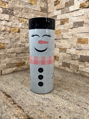 Skinny Tumbler - Pretty in Pink Snowman