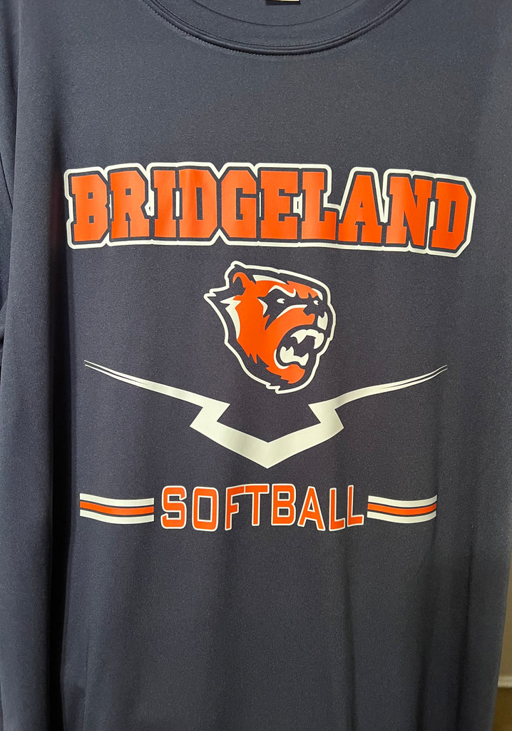 BRIDGELAND SOFTBALL HOODIE - NAVY GILDAN