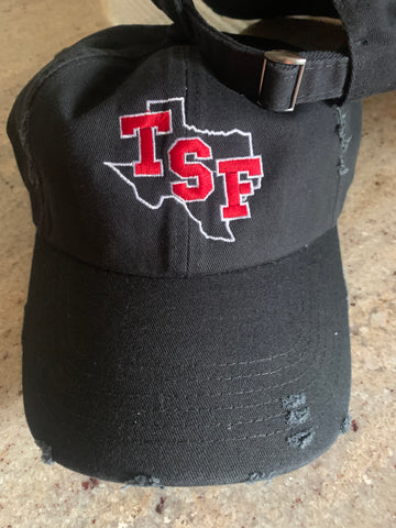 TEXAS STRIKE FORCE - District Black Frayed Distressed Cap