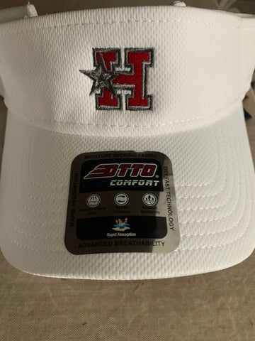 HOTSHOTS VISORS - WHITE Cool Comfort Performance Polyester Cool Mesh