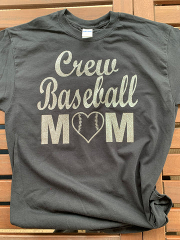 CREW BASEBALL SHORT SLEEVE T-SHIRT ADULT Bella Canvas - 3001CVC - BASEBALL MOM