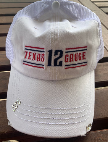TEXAS 12 GAUGE- Mega Cap - Herringbone Trucker Cap - 6990 - Distressed - $4 OFF