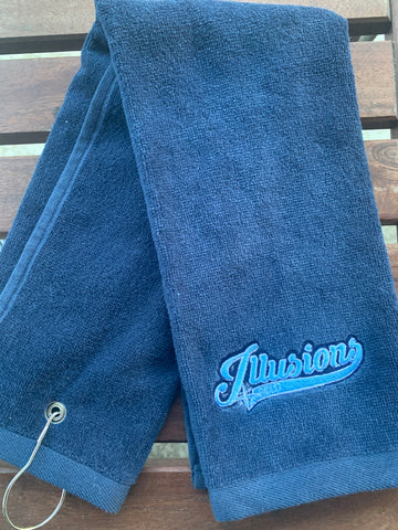 ILLUSIONS -  TOWEL WITH GROMMET/HOOK - EMBROIDERED