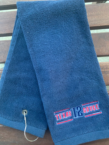 TEXAS 12 GAUGE -  TOWEL WITH GROMMET/HOOK - EMBROIDERED