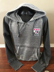 TEXAS TURN 2 - J. America - Women's Zen Fleece Raglan Hooded Pullover Sweatshirt - 8926