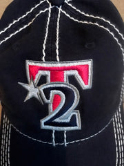 TEXAS TURN 2 - Unstructured Low Profile Trucker Cap - White Contrast Stitching
