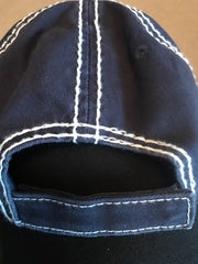 TEXAS TURN 2 - Unstructured Low Profile Trucker Cap - White Contrast Stitching