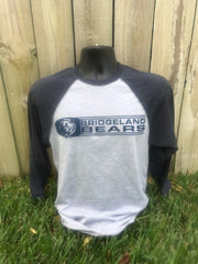 BRIDGELAND BEARS 3/4 SLEEVE - LAT - Adult Baseball Fine Jersey Tee - 6930