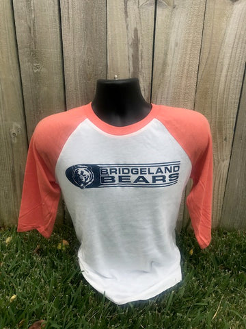 BRIDGELAND BEARS 3/4 SLEEVE -Alternative - Eco-Jersey™ Baseball Raglan T-Shirt - 2089e1