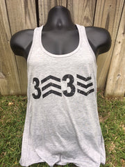 SALE -  3 Up 3 Down Screen Print Bella + Canvas - Women's Flowy Racerback Tank - 8800