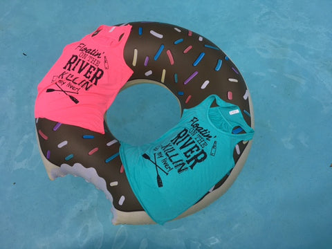 Floatin on the River Bella + Canvas - Women's Flowy Racerback Tank - 8800