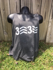 SALE -  3 Up 3 Down Screen Print Bella + Canvas - Women's Flowy Racerback Tank - 8800