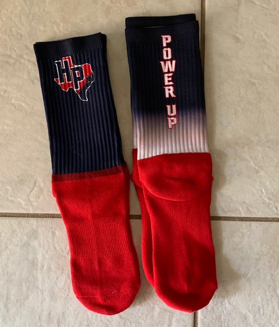 CUSTOM SUBLIMATED CREW SPORT SOCK - DESIGN FRONT AND BACK