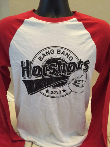 HOTSHOTS VINTAGE - Adult - Bella + Canvas - Long Sleeve Jersey Baseball Tee - 3000
