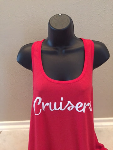 KATY CRUISERS Bella + Canvas - Women's Flowy Racerback Tank - 8800 - Red
