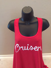 KATY CRUISERS Bella + Canvas - Women's Flowy Racerback Tank - 8800 - Red