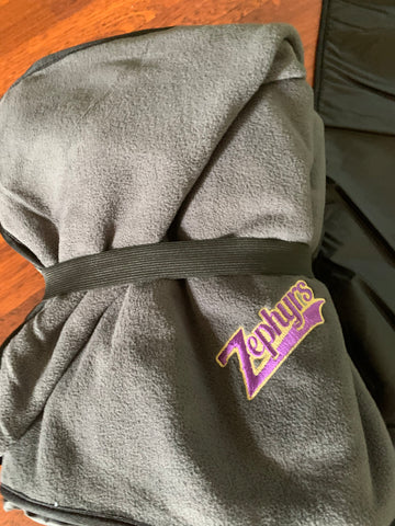 ZEPHYRS - BLANKET - Port Authority® Fleece & Poly Travel Blanket - EMBROIDERED LOGO
