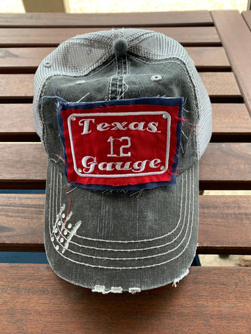 LADIES - Texas 12 Gauge - Vintage Cap with Bling or No Bling