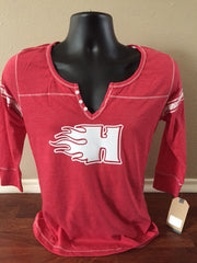LADIES -  MV Sport - Women's Hailey Henley Three-Quarter Sleeve Shirt - W1454