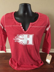 HOTSHOTS MV Sport - Women's Hailey Henley Three-Quarter Sleeve Shirt - W1454