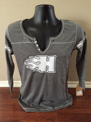 LADIES -  MV Sport - Women's Hailey Henley Three-Quarter Sleeve Shirt - W1454