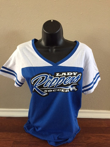 LADY RIPPERS SOCCER - WOMEN'S Boxercraft Powder Puff Tee Shirt
