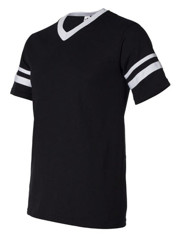 ZEPHYRS ADULT Augusta Sportswear - V-Neck Jersey with Striped Sleeves - 360