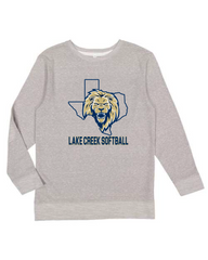 LAKE CREEK SOFTBALL TEXAS LION - Harborside Mélange French Terry Pullover OR Hoodie 6965/6775
