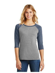 Glitter Flake -  ILLUSIONS - District Made® Ladies Perfect Tri® 3/4-Sleeve Raglan. DM136L