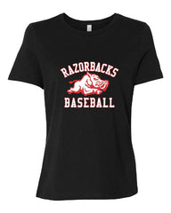 RAZORBACKS -  Ladies Bella + Canvas - Women's Relaxed Short Sleeve Jersey Tee - 6400