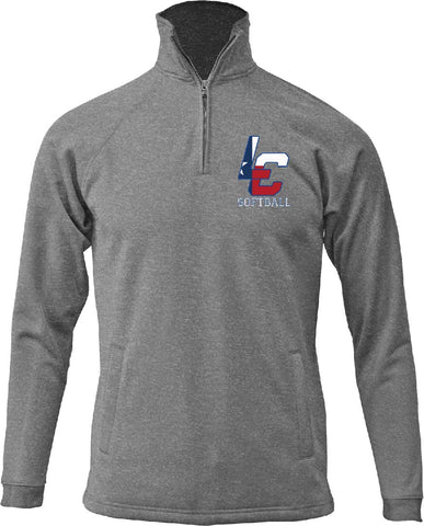 LAKE CREEK - LC Softball RWB Adult Quarter Zip Sweatshirt with Pockets F125 -