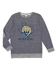 LAKE CREEK SOFTBALL TEXAS LION - Harborside Mélange French Terry Pullover OR Hoodie 6965/6775