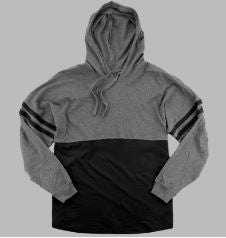 ZEPHYRS -  Granite and Black OR Purple Hooded Pom Pom Jersey