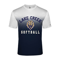 LAKE CREEK OMBRE  - BADGER SHORT Sleeve Tee Drifit - ADULT