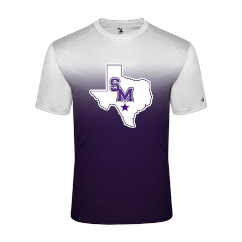 SAN MARCOS RATTLERS  - OMBRE SHORT SLEEVE - BADGER DRIFIT PERFORMANCE
