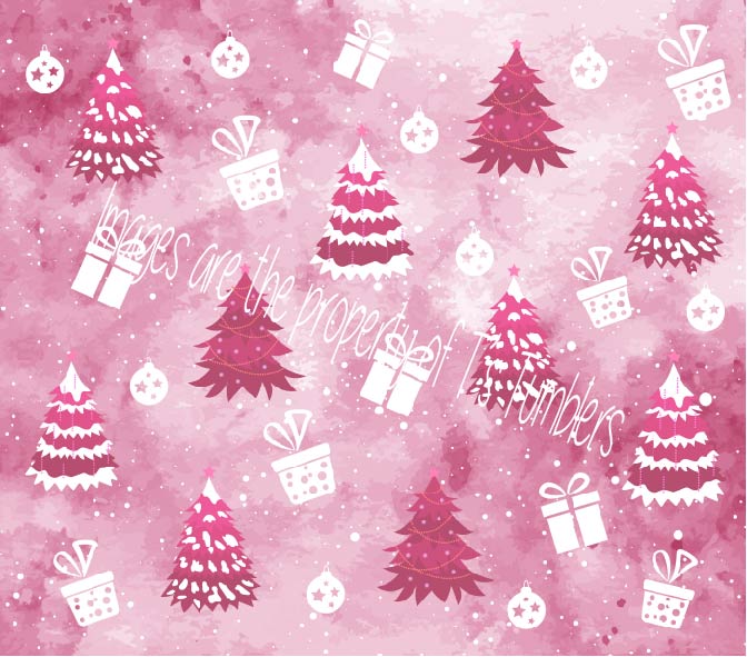 Skinny Tumbler  - Pink Xmas Trees - Pink Series