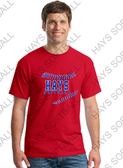HAYS SOFTBALL - Adult - Heavy Cotton Short Sleeve T-Shirt