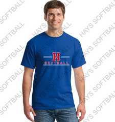 HAYS SOFTBALL - Adult - Heavy Cotton Short Sleeve T-Shirt
