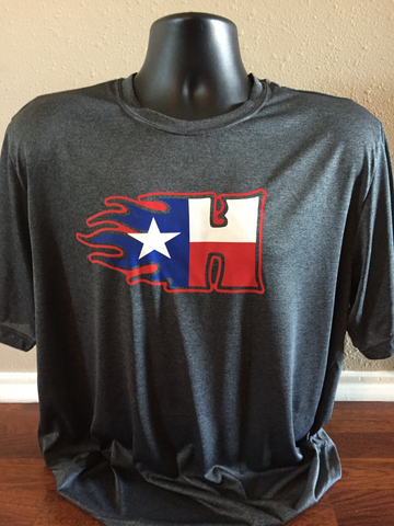 TEXAS FLAG H LOGO - SPORT-TEK Adult DriFit T-Shirt ST360