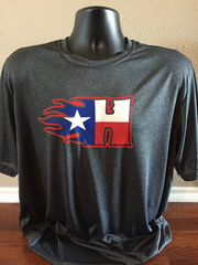 TEXAS FLAG H LOGO - SPORT-TEK Adult DriFit T-Shirt ST360