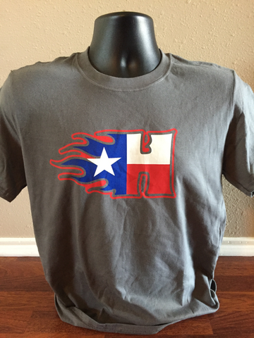 TEXAS FLAG H LOGO - Gildan Adult Tshirt