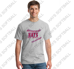 HAYS SOFTBALL - Adult - Heavy Cotton Short Sleeve T-Shirt