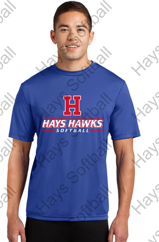 Hays Hawks Softball Drifit -  Sport-Tek® Mens PosiCharge® Competitor™ Tee. ST350