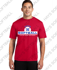 HAYS SOFTBALL - Hays High School - Adult - Heavy Cotton Short Sleeve T-Shirt